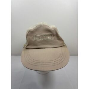 Vintage Sequel Durango Co Hat Made In The USA‎ Large Mesh Reflective Top Tan Y2K